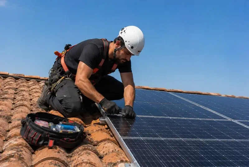 Maintenance et monitoring de panneaux solaires à Saint-Nazaire-de-Pézan