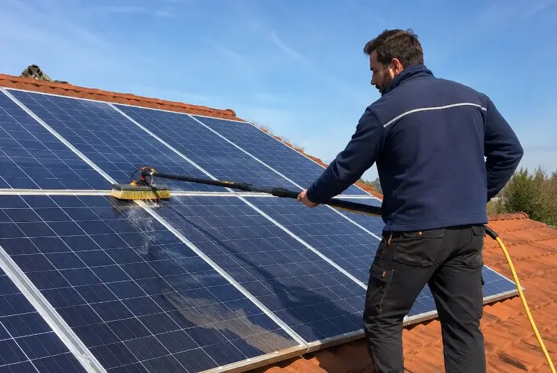 Nettoyage et entretien de panneaux solaires à Saint-Nazaire-de-Pézan